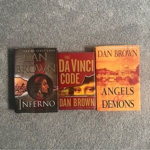Dan Brown Book Set - Inferno, The Da Vinci Code, Angels & Demons
